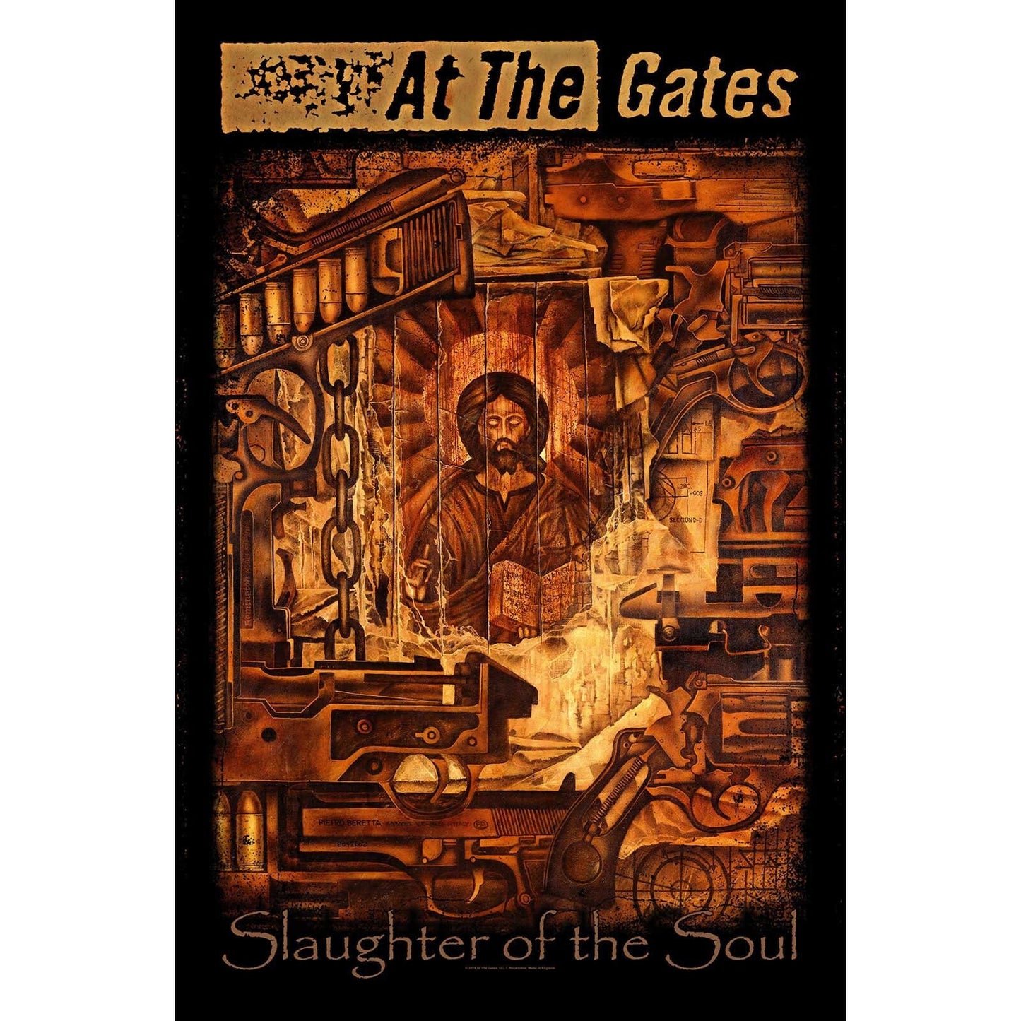 AT THE GATES Textile Poster Flag - Approx 41x28 Inch - At The Gates Slaughter of the Soul Textile Fabric Poster - Officially Licensed