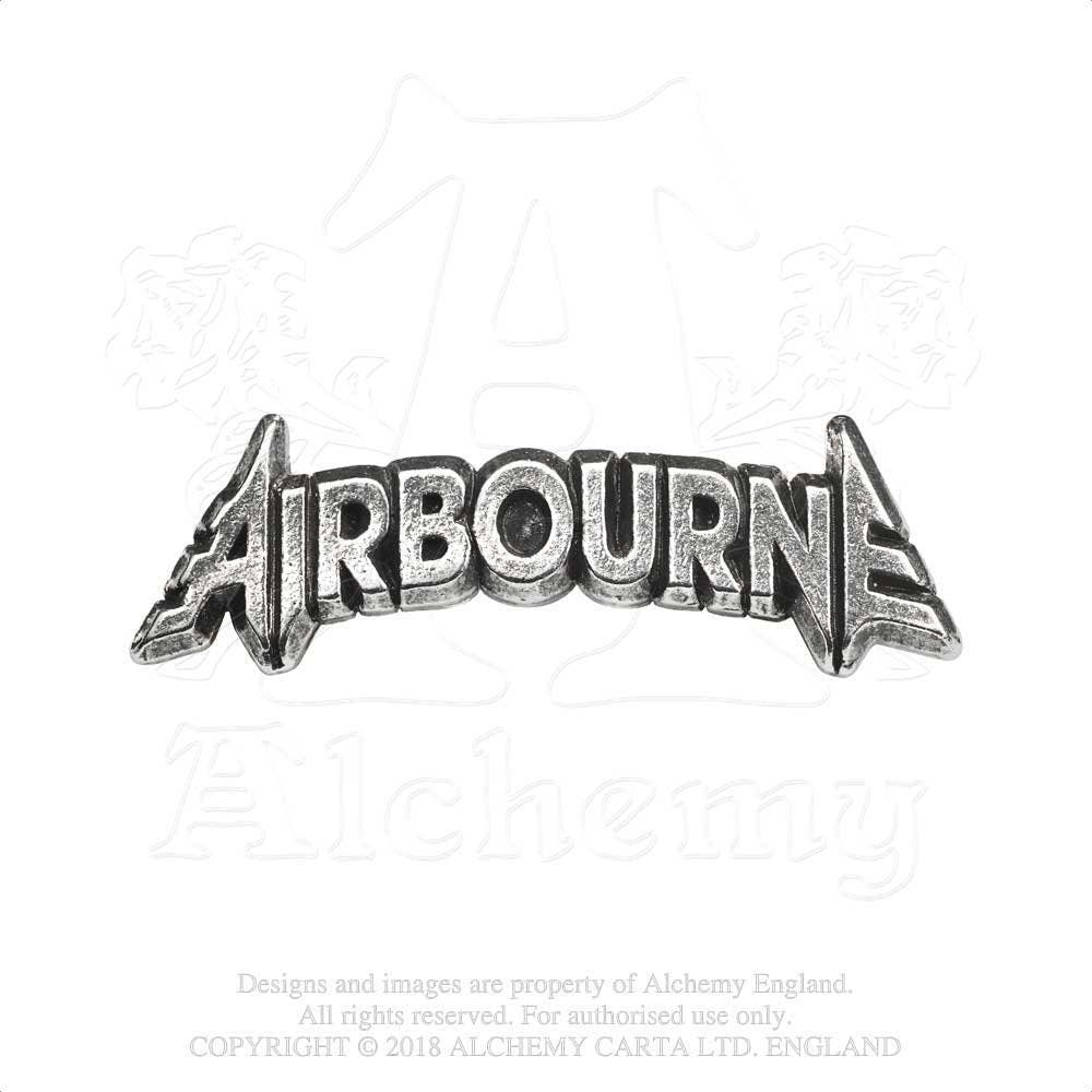 AIRBOURNE Cast Metal Pin Badge - Approx 1 Inch - Airbourne Logo - Pinback Badge Button Lapel With Butterfly Clutch Attachment