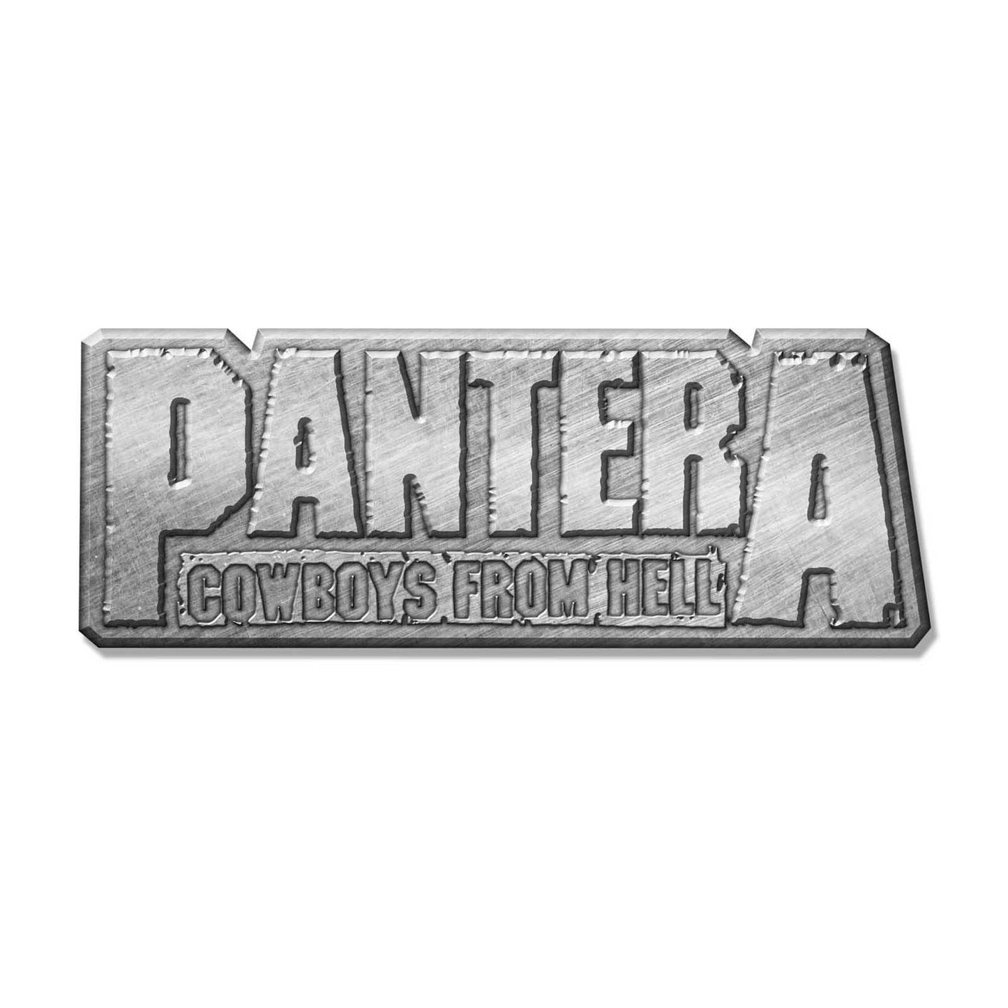 PANTERA Cast Metal Pin Badge - Approx 1 Inch - Pantera Cowboys From Hell - Pinback Badge Button Lapel With Butterfly Clutch Attachment