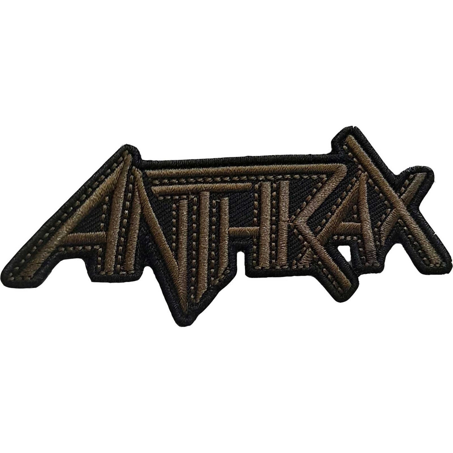 ANTHRAX Brown Logo Patch - 4x2 Inch - Anthrax Brown Copper Embroidered Patch Applique Craft Supply - Officially Licensed
