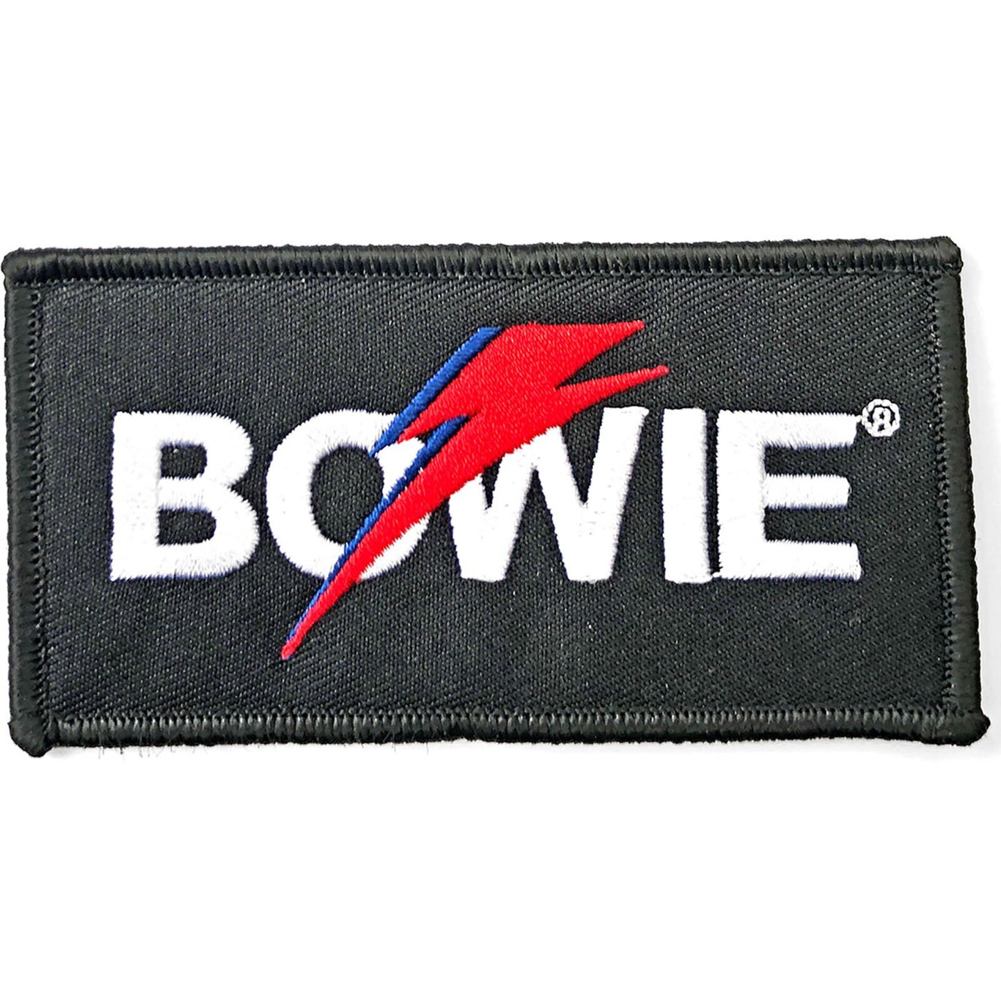 DAVID BOWIE Flash Logo Patch - 4x2 Inch - David Bowie Flash Logo Embroidered Patch Applique Craft Supply - Officially Licensed