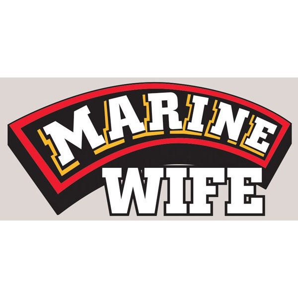 MARINE WIFE Vinyl Decal Sticker - 4 Inch - United States Marines Corps USMC Clear Decal Car Truck Window Vehicle Military