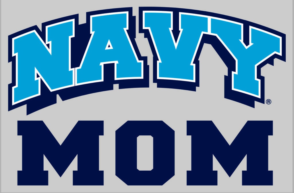 NAVY MOM Vinyl Decal Sticker - 4.25x2.75 Inch - United States Navy USN Proud Mom Clear Decal For Car Truck Window Vehicle Military