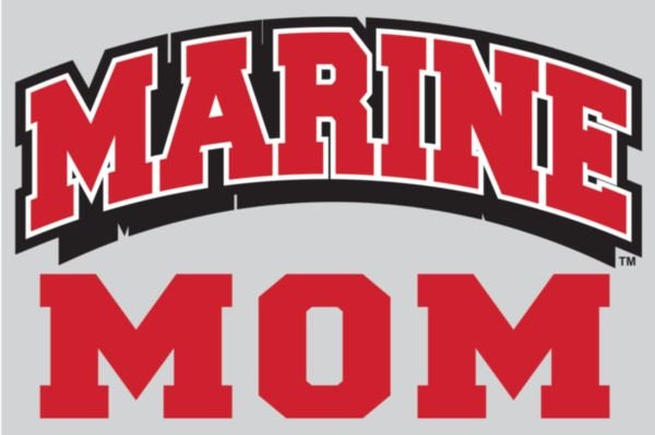 MARINE MOM Vinyl Decal Sticker - 4.25x2.75 Inch - United States Marines Proud Mom Clear Decal Car Truck Window Vehicle Military Craft Supply
