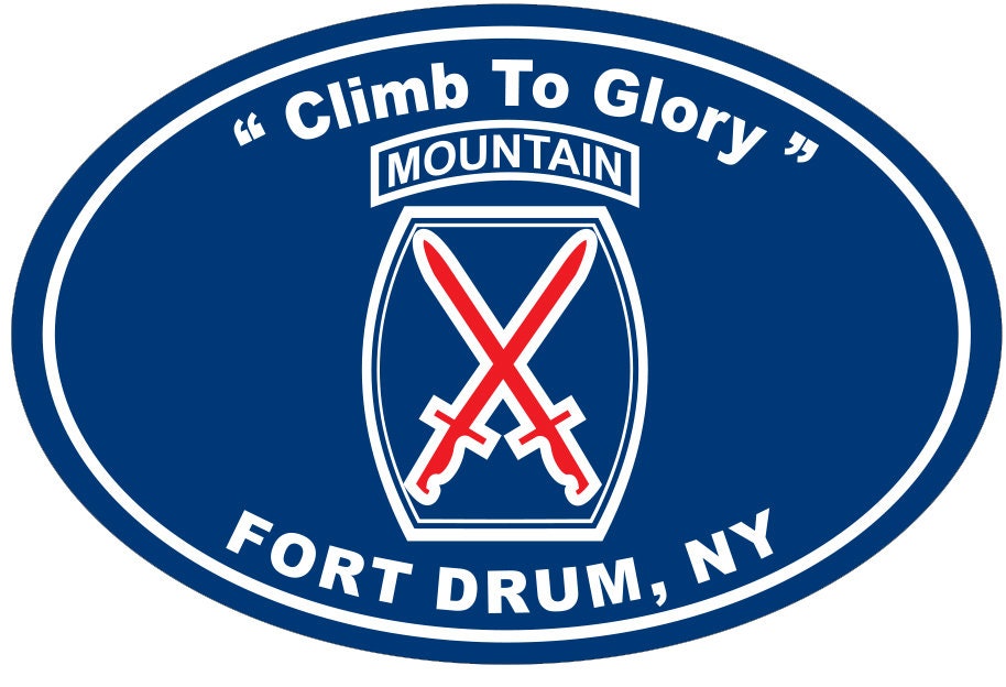 Army 10th Mountain Division Vinyl Decal Sticker - 4.5x3 Inch - United States Army Military Decal Bumper Sticker Car Truck Window
