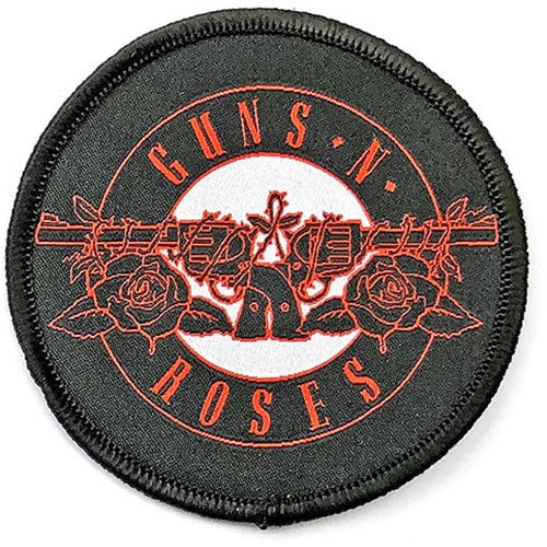 GUNS N' ROSES Red Circle Logo Patch - 3.5 Inch - Rock Band Embroidered Patch Applique Craft Supply - Officially Licensed