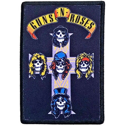 GUNS N' ROSES Nightrain Cross Patch - 4x2.75 Inch - Rock Band Embroidered Patch Applique Craft Supply - Officially Licensed