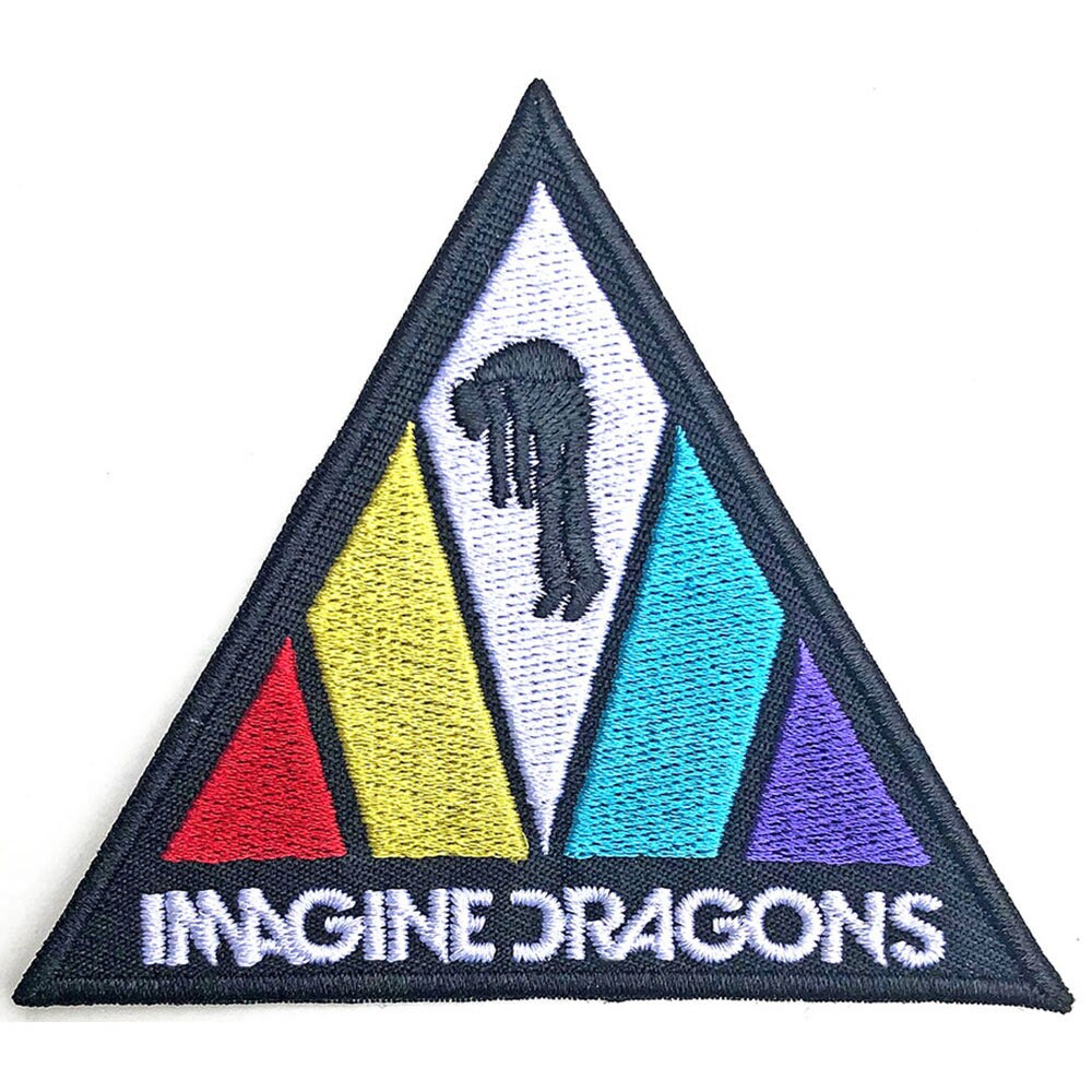 IMAGINE DRAGONS Triangle Logo Patch - 2.5 Inch - American Pop Rock Band Embroidered Patch Applique Craft Supply - Officially Licensed