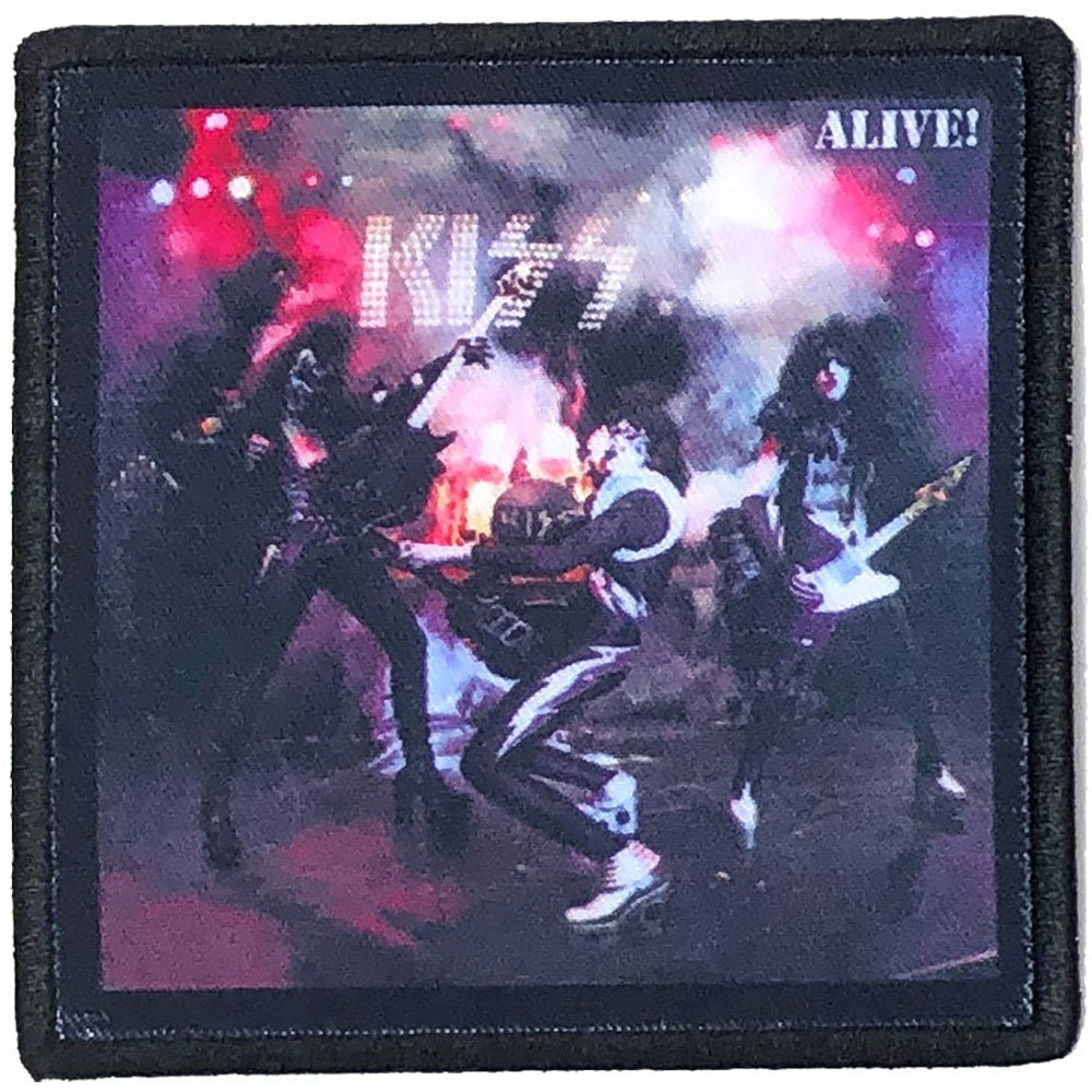 KISS Alive! Patch - 3.5x3.5 Inch - KISS Alive! Album Rock Band Tour Embroidered Patch Applique Craft Supply - Officially Licensed