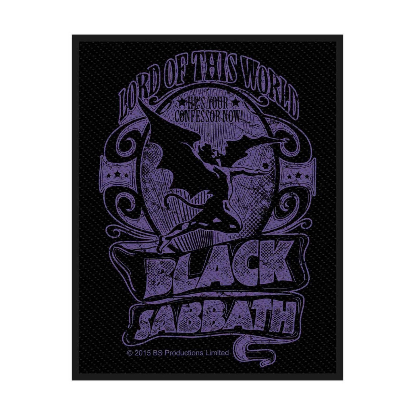 BLACK SABBATH Lord Of This World Patch - Approx 4x3 Inch - Black Sabbath Embroidered Patch Applique Craft Supply - Officially Licensed