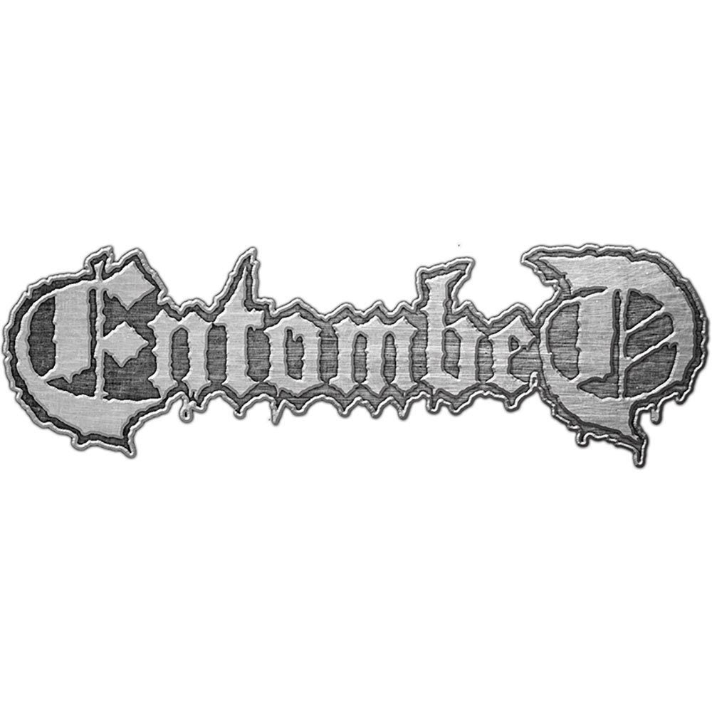 ENTOMBED Cast Metal Pin Badge - Approx 1 Inch - Entombed Logo - Pinback Badge Button Lapel With Butterfly Clutch Attachment