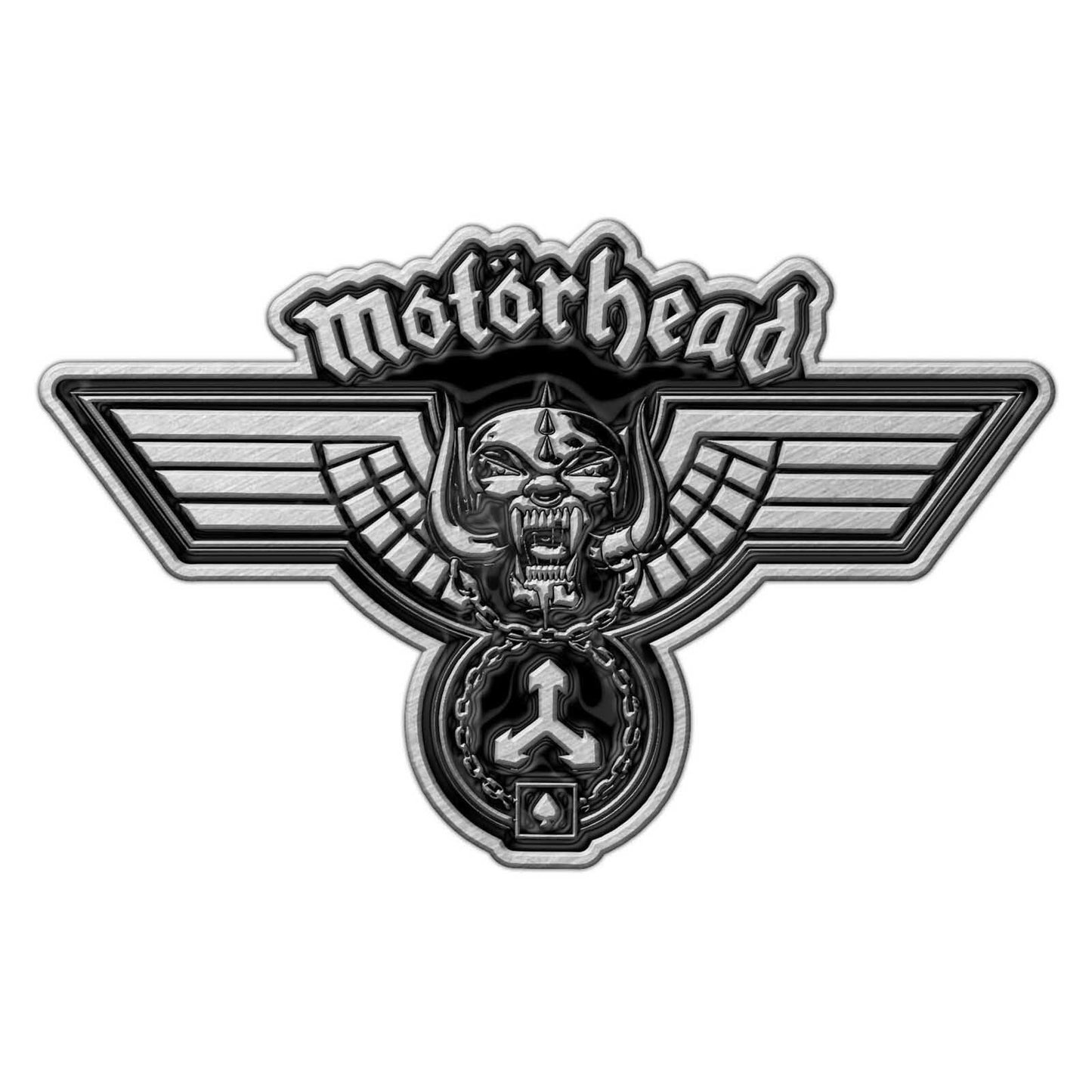 MOTORHEAD Enamel Metal Pin Badge - Approx 1 Inch - Motorhead Hammered - Pinback Badge Button Lapel With Butterfly Clutch Attachment