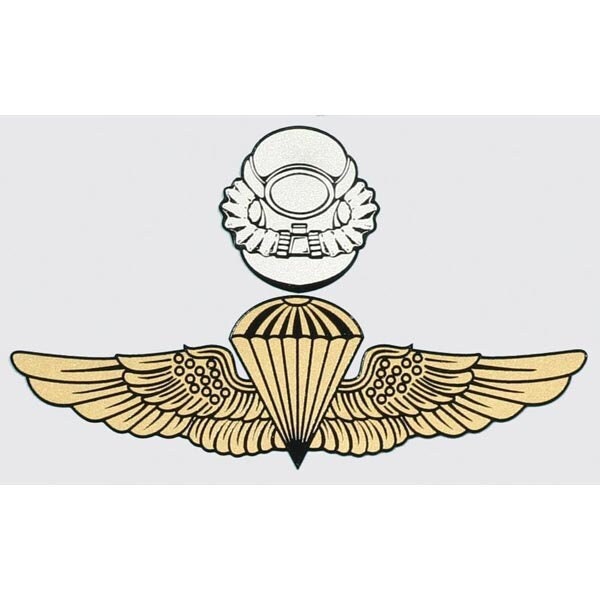 Marines Force Recon Vinyl Decal Sticker - 5.75x3.75 Inch - United States Marines Scuba Clear Decal Car Truck Window Vehicle Military