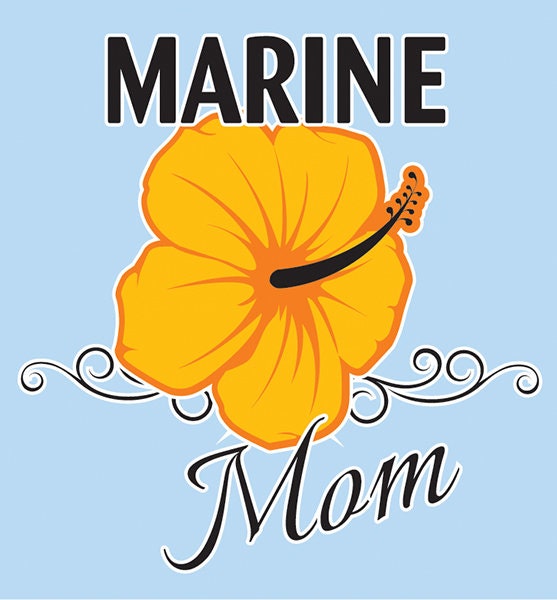 Marine Mom Vinyl Decal Sticker - 3.25x4.25 Inch - United States Marines Proud Mom Clear Decal Car Truck Window Vehicle Military