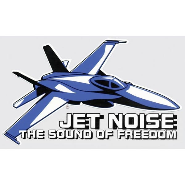 JET NOISE The Sound of Freedom Vinyl Decal Sticker - 5.5x3.5 Inch - Air Force F/A-18 Hornet Clear Decal Car Truck Window Vehicle Military
