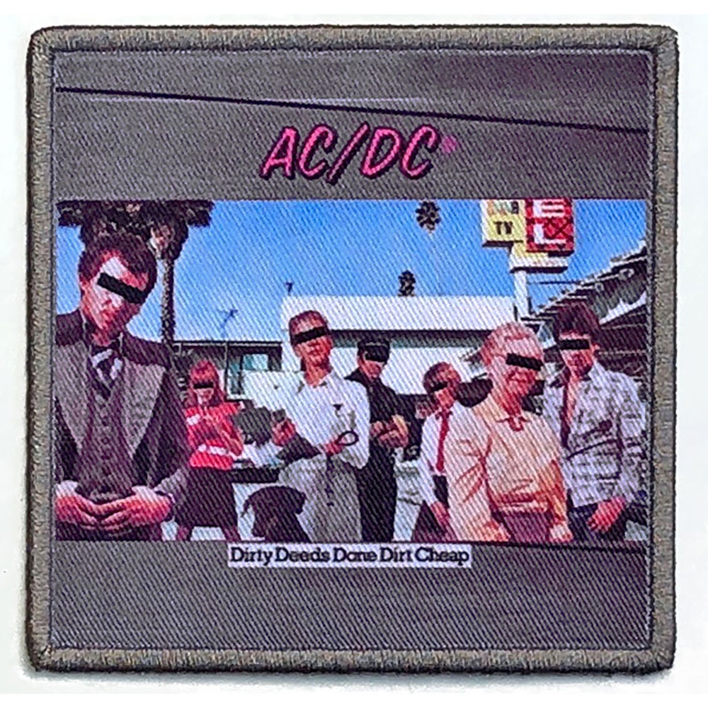 ACDC Dirty Deeds Patch - 3.4x3.4 Inch - AC/DC Blow Up Your Video Album Embroidered Patch Applique Craft Supply - Officially Licensed!