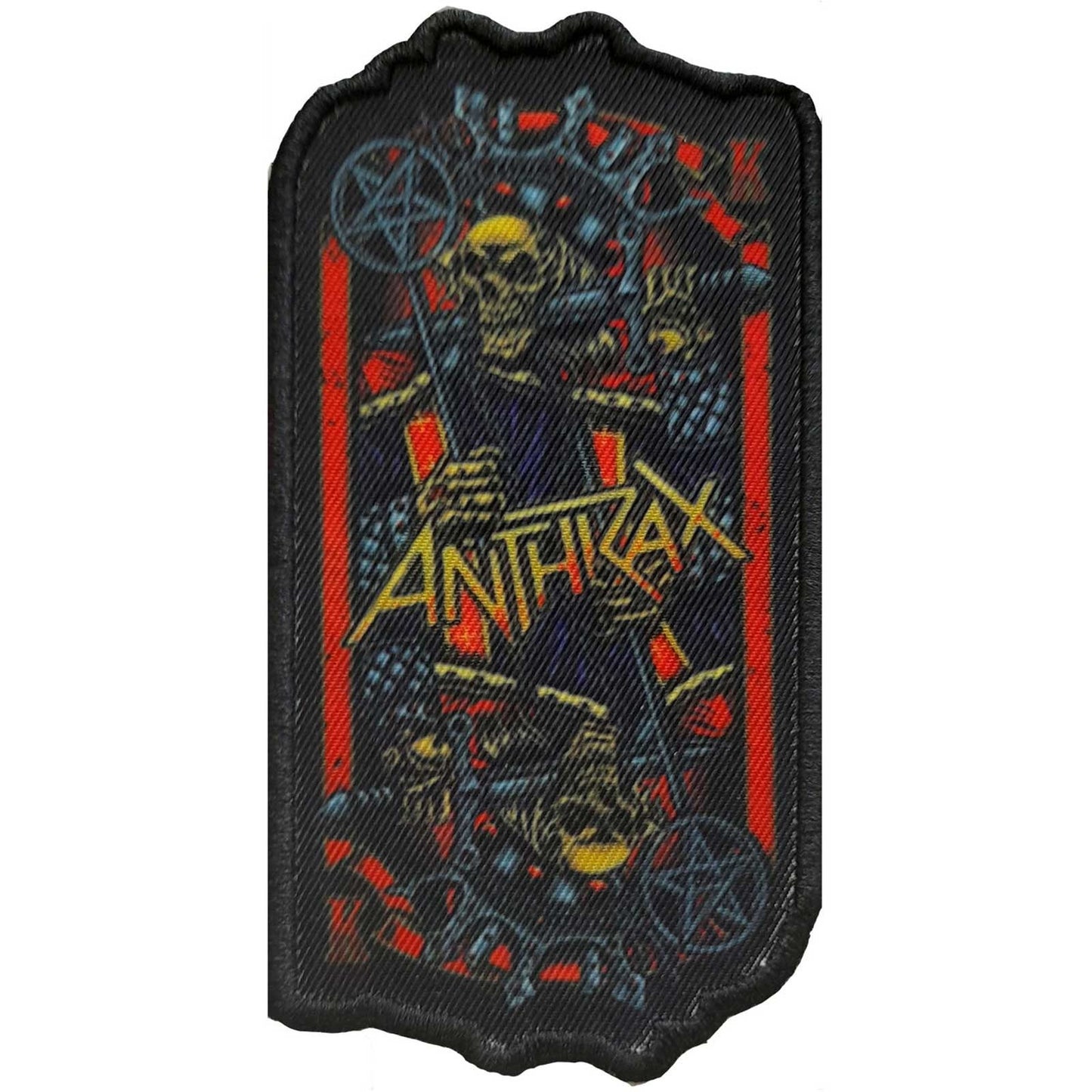 ANTHRAX Evil King Patch - 4x2 Inch - Anthrax Rock Band Embroidered Patch Applique Craft Supply - Officially Licensed