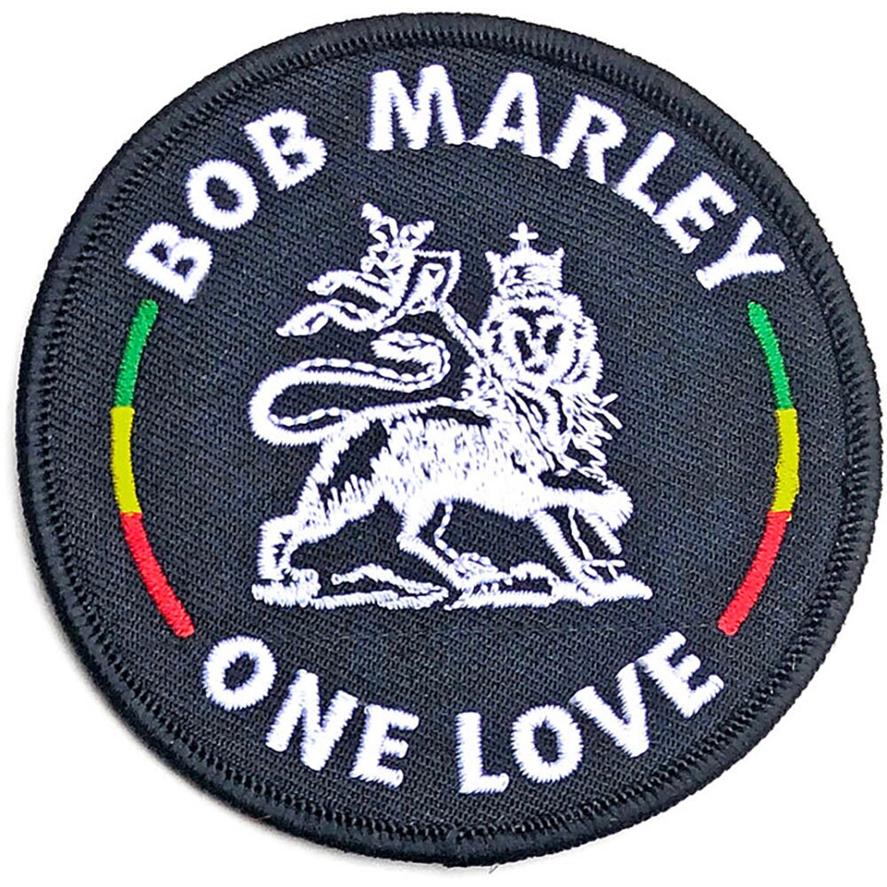 BOB MARLEY Lion Round Patch - 3 Inch - Bob Marley One Love Reggae Embroidered Patch Applique Craft Supply - Officially Licensed