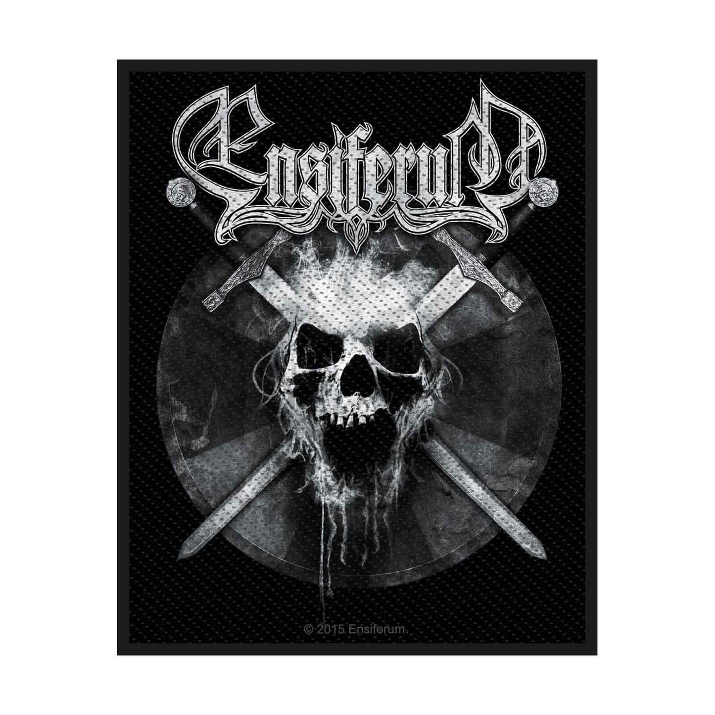 ENSIFERUM Patch - 3x4 Inch - Ensiferum Skull Finnish folk metal band Embroidered Patch Applique Craft Supply - Officially Licensed