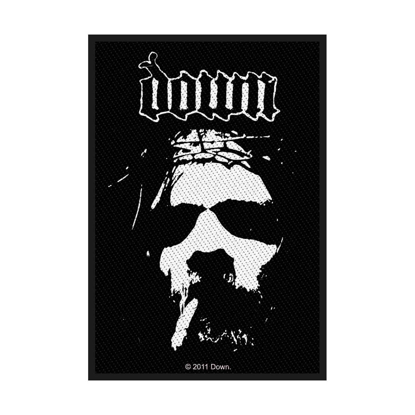 DOWN Face Logo Patch - 4x3 Inch - Phil Anselmo American Heavy Metal Band Embroidered Patch Applique - Officially Licensed