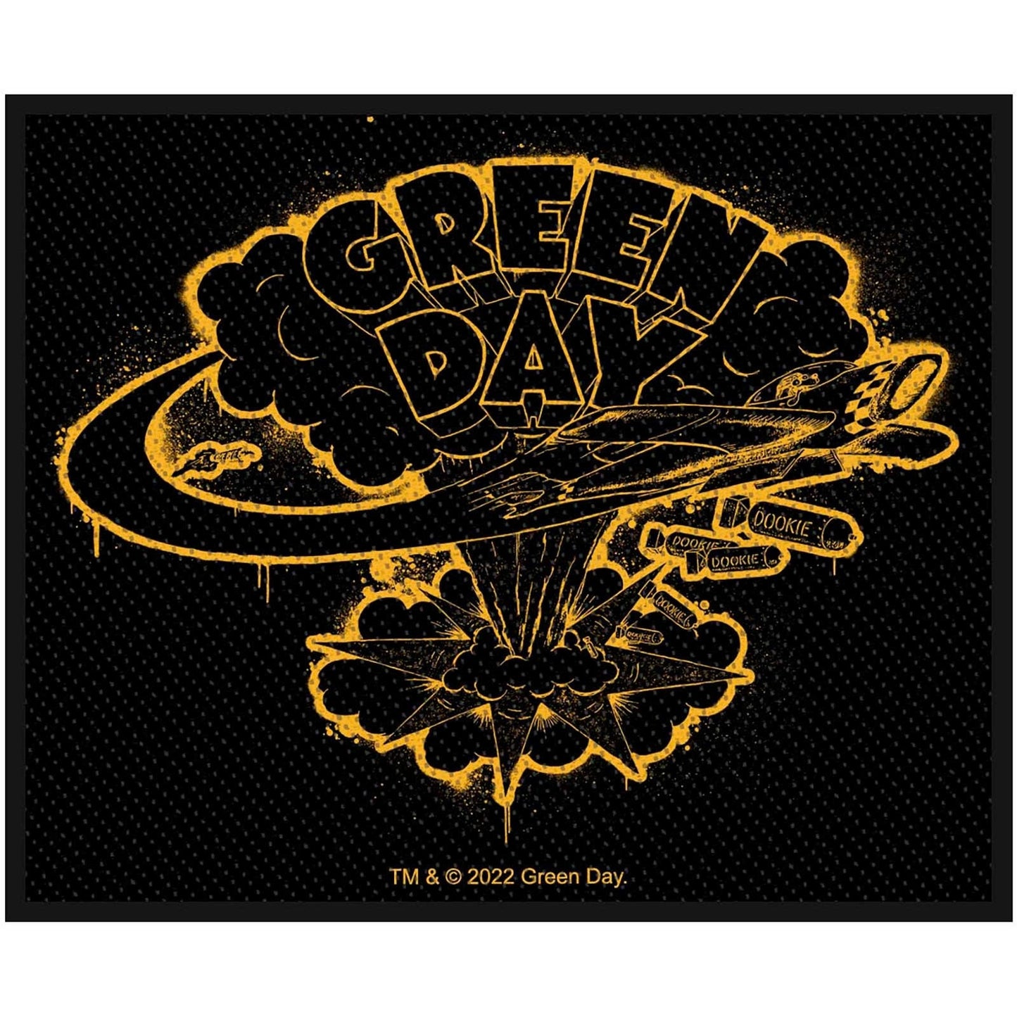 GREEN DAY Dookie Patch - Approx 3x4 Inch - Green Day Embroidered Patch Applique Craft Supply - Officially Licensed