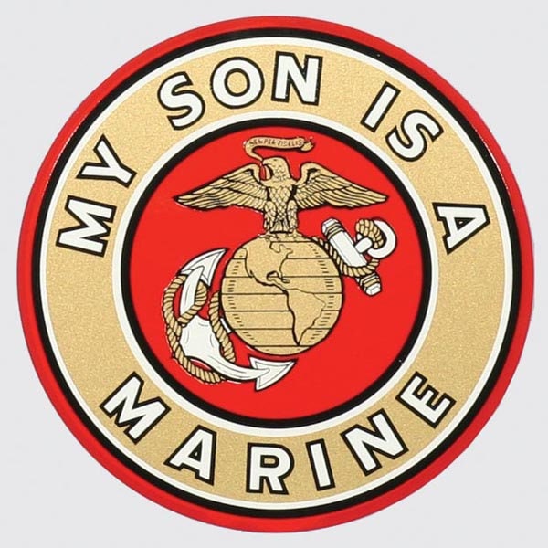 My Son is a MARINE Clear Decal Sticker - United States Marines Clear Decal For Car Truck Window Vehicle Military USMC Craft Supply