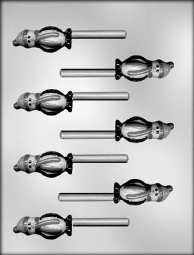 PENGUIN WITH HAT Sucker Lolly Chocolate Candy Mold -- Christmas Winter Holidays Craft Supply