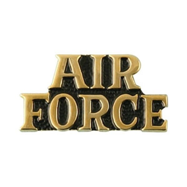 AIR FORCE Text Lapel Pin - 1 Inch - USAF United States Air Force Enamel Pin for Backpack Tie Shirt Trading Button Pinback Craft Supply