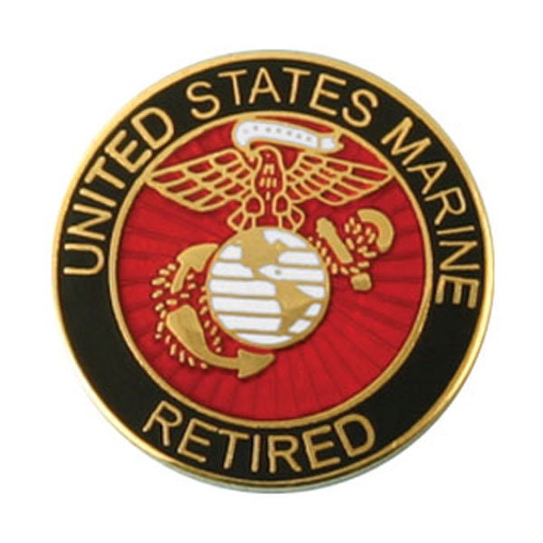 United States Marines Retired Lapel Pin - 0.87 Inch - United States Marine Corps USMC Enamel Pin Shirt Trading Button Pinback Craft Supply