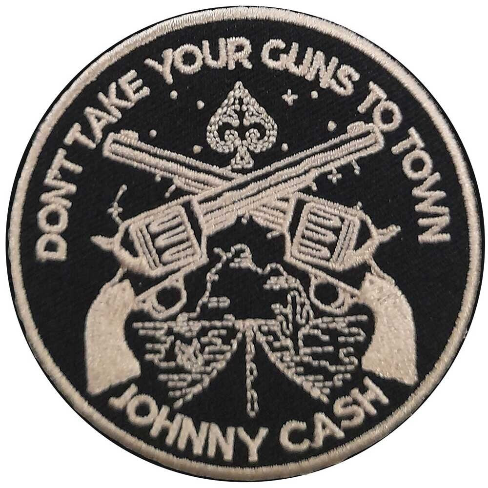 JOHNNY CASH Don't Take Your Guns Patch - 3 Inch - Legendary Country Singer Embroidered Patch Applique Craft Supply - Officially Licensed