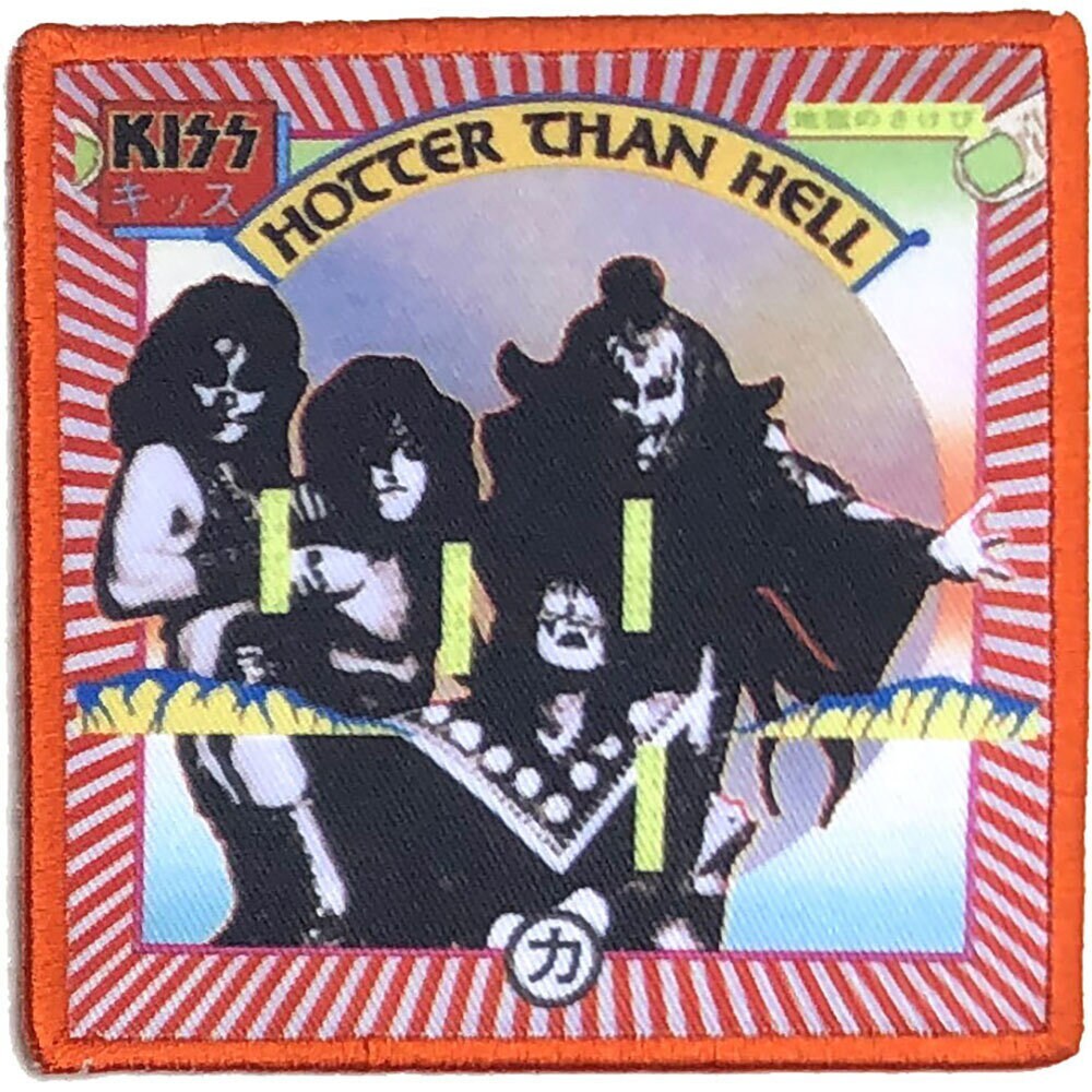KISS Hotter Than Hell Patch - 3.5x3.5 Inch - KISS Rock Band Album Cover Embroidered Patch Applique Craft Supply - Officially Licensed