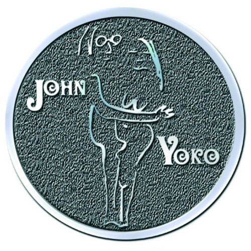JOHN LENNON Cast Metal Pin Badge - 1 Inch - John Lennon John & Yoko Beatles - Pinback Badge Button Lapel With Butterfly Clutch Attachment