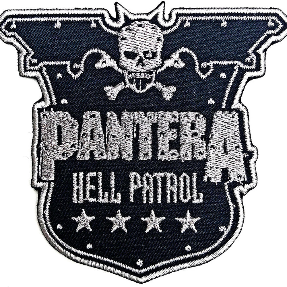 PANTERA Patch - 3.6x3.4 Inch - Pantera Hell Patrol Heavy Metal Band Embroidered Patch Applique Craft Supply - Officially Licensed