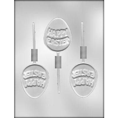 HAPPY EASTER With Egg Sucker Lolly Chocolate Candy Mold - Easter Egg Basket Craft Supply
