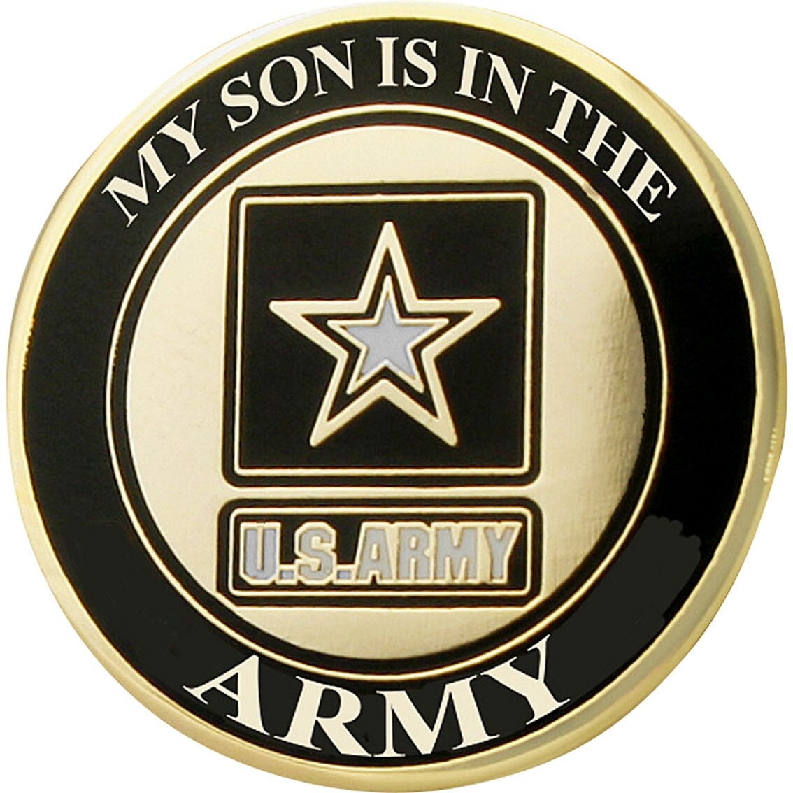 My Son Is In The Army Lapel Pin - 0.75 Inch - Army Proud Parent Enamel Pin for Backpack Tie Shirt Trading Button Pinback Craft Supply