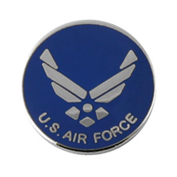 AIR FORCE Symbol Logo Lapel Pin - 0.75 Inch - United States Air Force USAF Enamel Pin Backpack Tie Shirt Trading Button Pinback Craft Supply