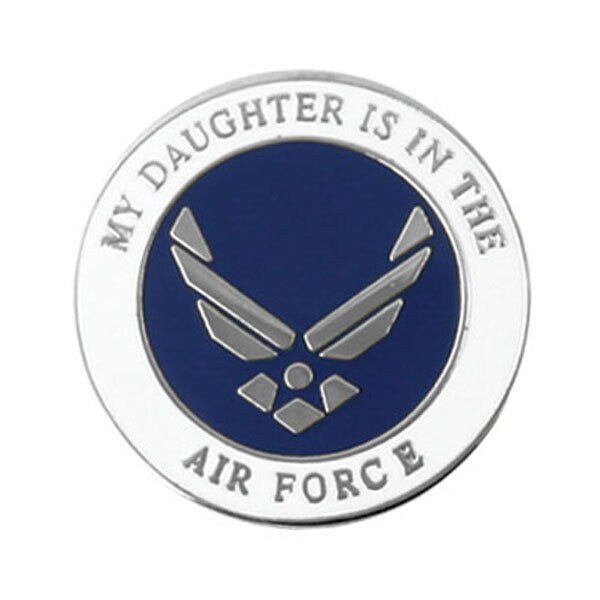 My Daughter Is In The AIR FORCE Lapel Pin - 1 Inch - United States Air Force Enamel Pin Backpack Shirt Trading Button Pinback Craft Supply