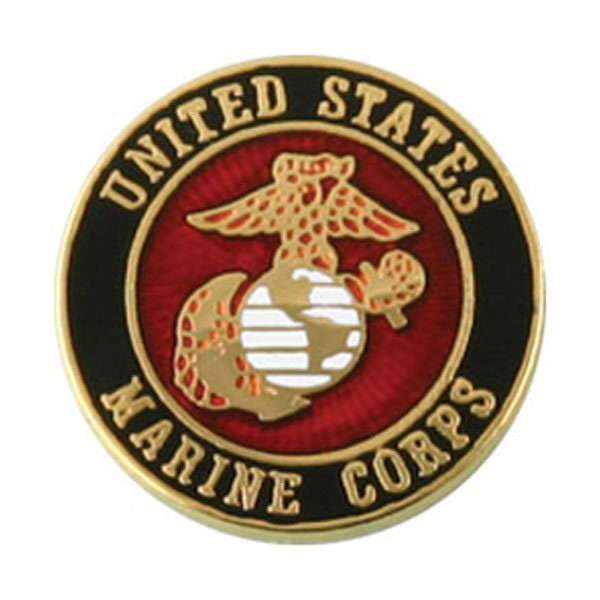 MARINE CORPS Symbol Lapel Pin - 0.75 Inch - United States Marines USMC Enamel Pin Backpack Tie Shirt Trading Button Pinback Craft Supply