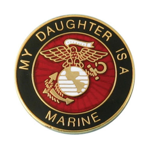 My Daughter Is A MARINE Lapel Pin - 1 Inch - United States Marine Corps USMC Enamel Pin Backpack Shirt Trading Button Pinback Craft Supply