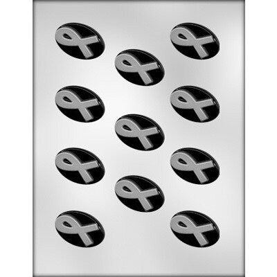 AWARENESS RIBBON Oval Chocolate Candy Mold -- Bite Size Awareness Ribbons Craft Supply