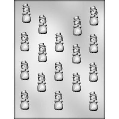 SNOWMAN Chocolate Candy Mold -- Bite Size Snowmen Pieces Winter Christmas Snow Craft Supply