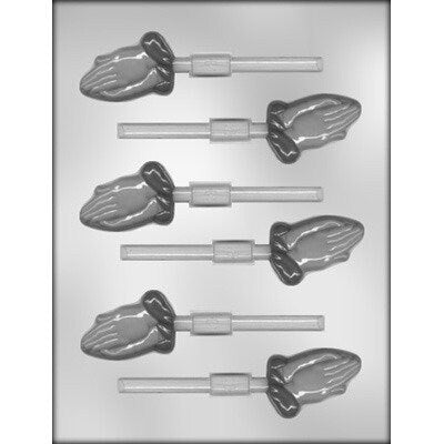 PRAYING HANDS Sucker Chocolate Candy Mold -- Church Praying Hands Prayer Christian Lolly Lollipop Craft Supply