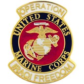 US MARINES Operation Iraqi Freedom Lapel Pin - Marine Corps USMC Military Enamel Pin Backpack Tie Shirt Trading Button Pinback Craft Supply