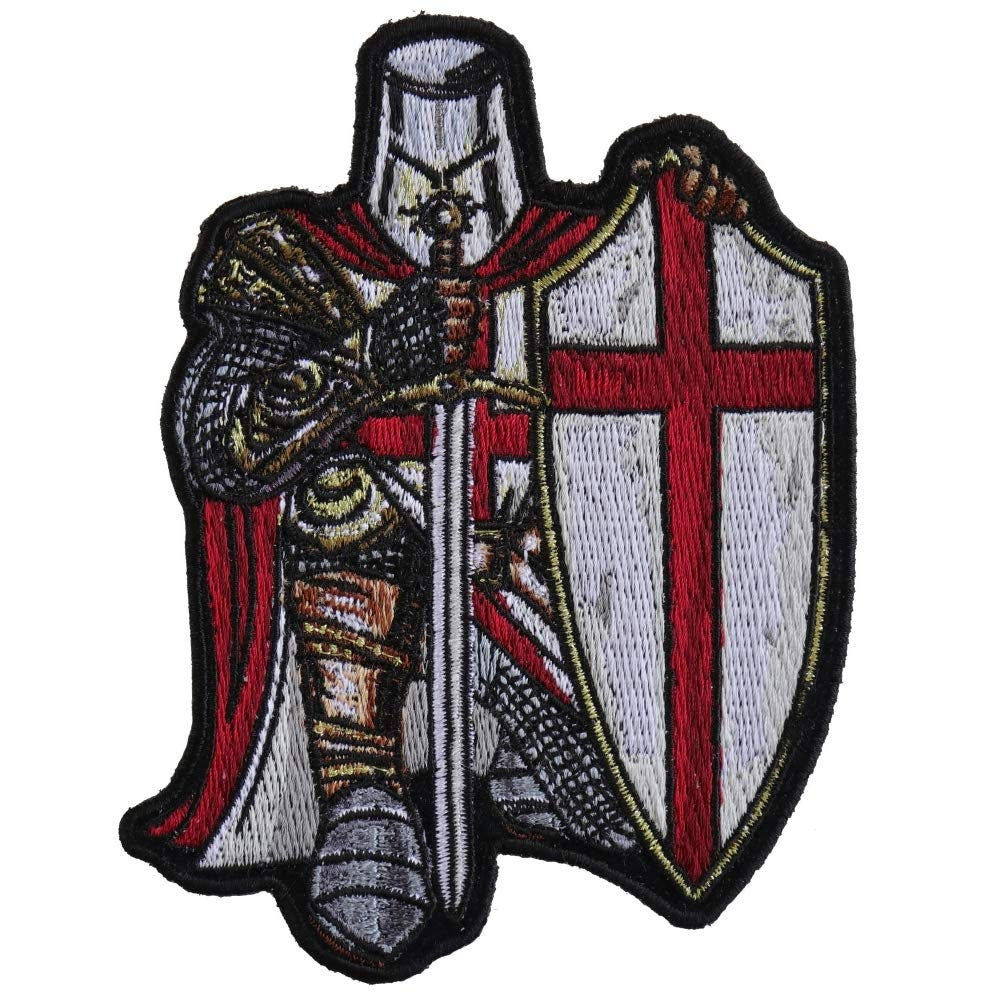 RED CRUSADER KNIGHT Small Embroidered Patch