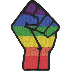 Fist Rainbow Gay LGBTQ Patch - Embroidered Patch Applique