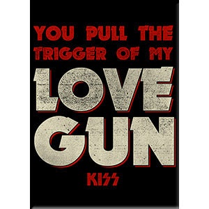 KISS Love Gun Band Magnet for Refrigerators and Lockers - Rock Band Craft Supply(Fridge Magnet)