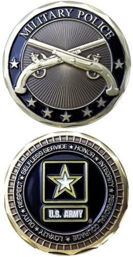 Army Military Police Challenge Coin - United States Army Military Good Luck Double Sided Collectible Challenge Coin