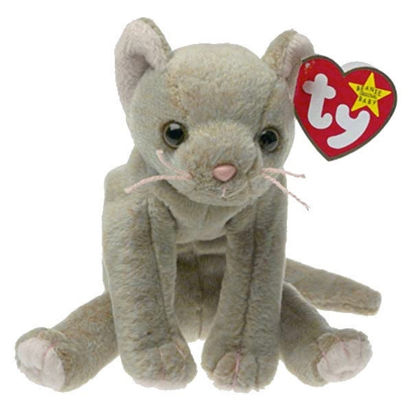SCAT The Cat Ty Beanie Baby Retired Beanbag Plush - New with Tags