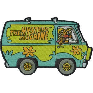 SCOOBY DOO Mystery Machine Van Patch - 3.5x2.25 Inch - Hanna Barbera Velma Shaggy Daphne Animated - Embroidered Patch Applique Craft Supply