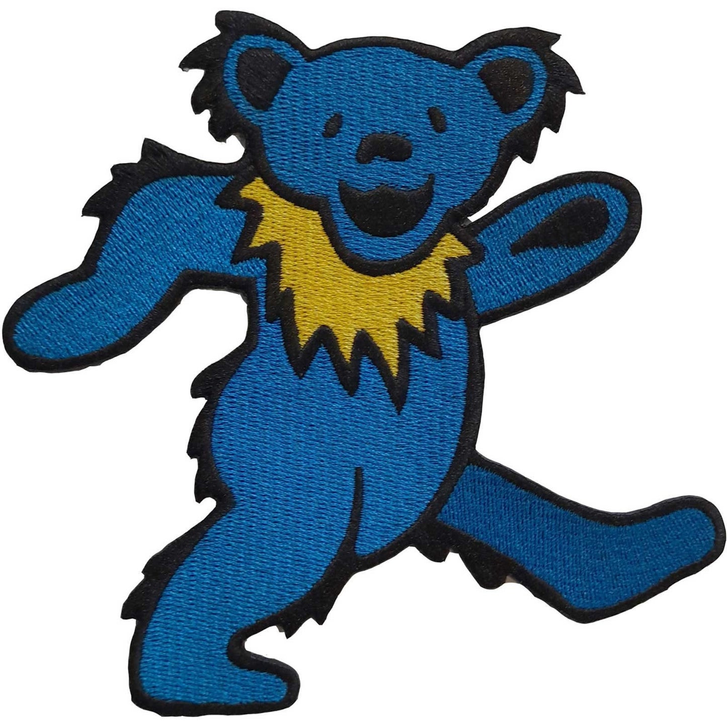 GRATEFUL DEAD Blue Dancing Bear Patch - 4.5x4.5 Inch - Jerry Garcia Rock Band Embroidered Patch Applique Craft Supply - Officially Licensed
